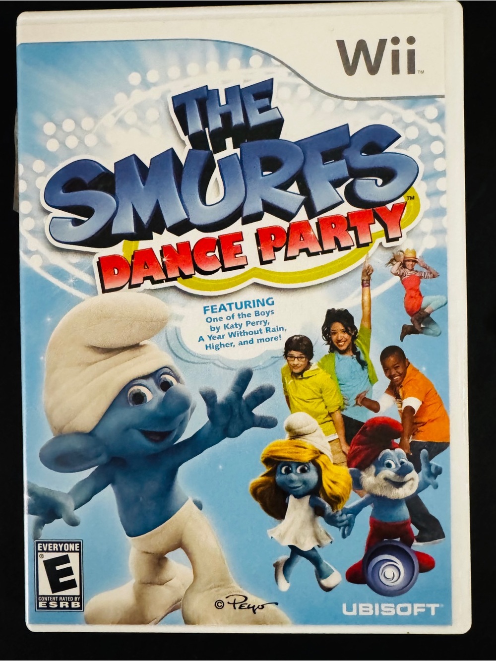 Nintendo Wii The Smurfs Dance Party — Blue & Red Artwork